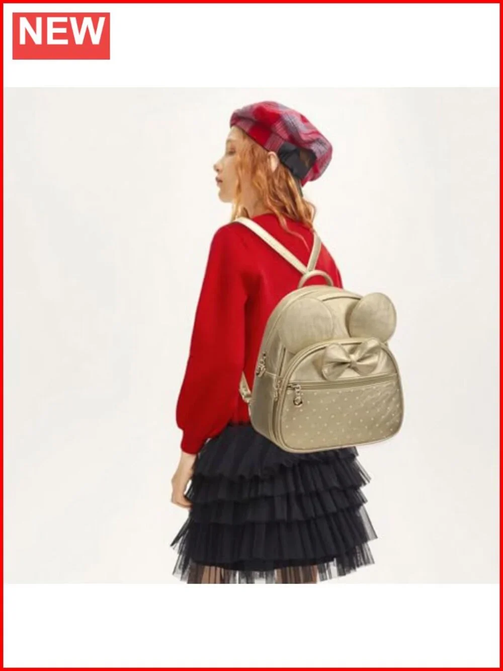 Faux Leather Bowknot Mini Backpack Convertible Shoulder Bag Purse for Women